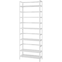 Homfa Estantería Bambú para Baño Bastidores para Plantas Estantería Alta Almacenaje para Cocina de 6 Niveles Blanca…